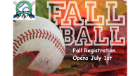 Registration for Fall Season Baseball is OPEN